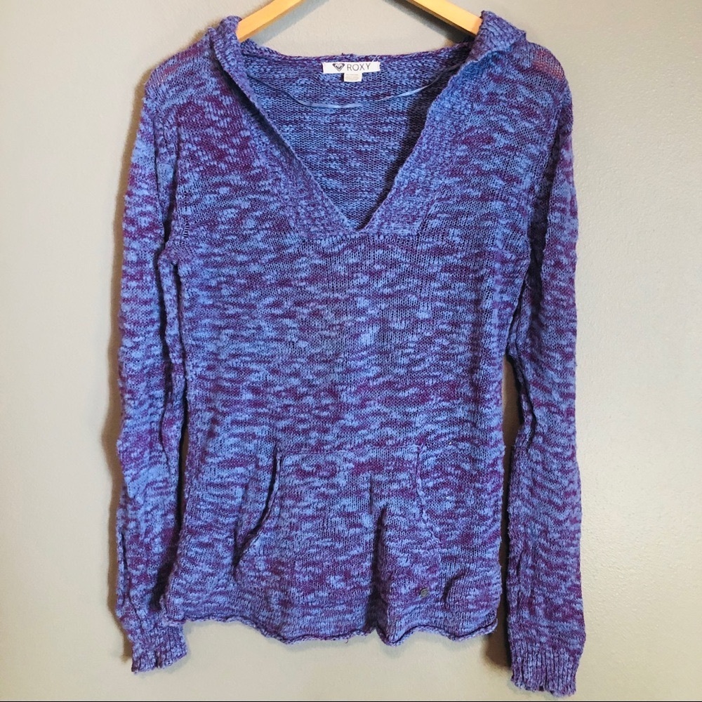 Roxy knit cozy beach sweater pullover hoodie